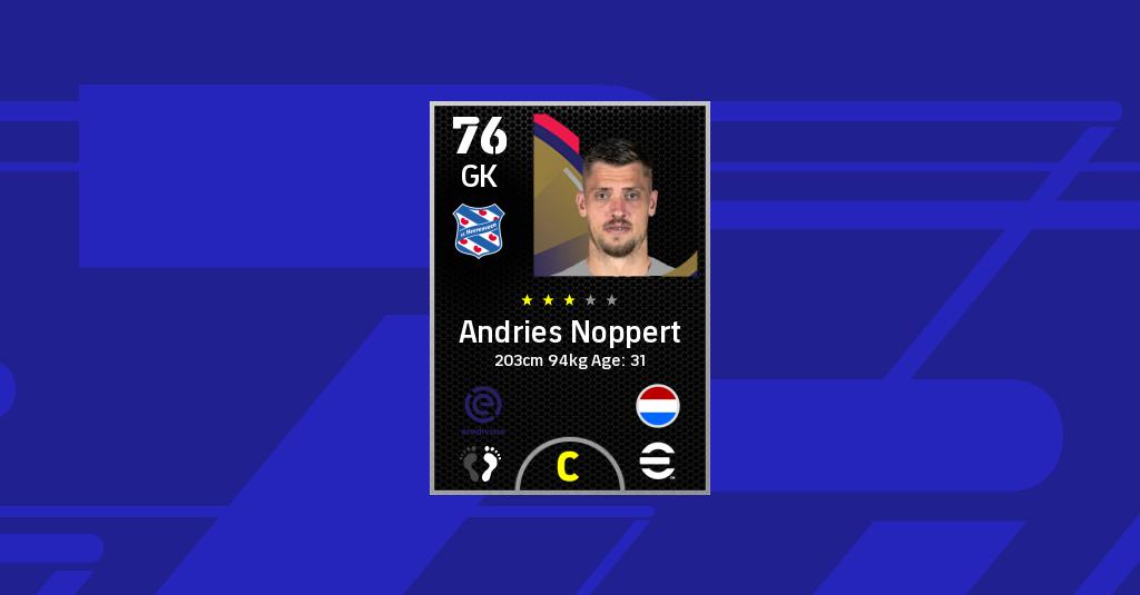 Andries Noppert eFootball 2022 Stats