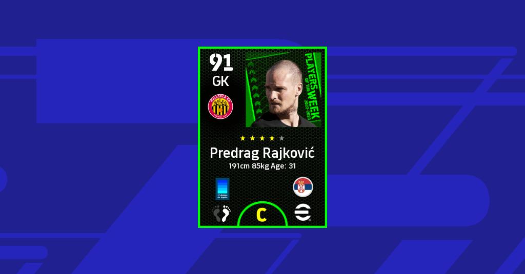 Predrag Rajkovic eFootball 2022 Stats