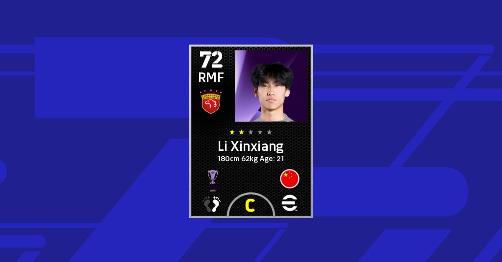 Estatisticas de Li Xinxiang en eFootball