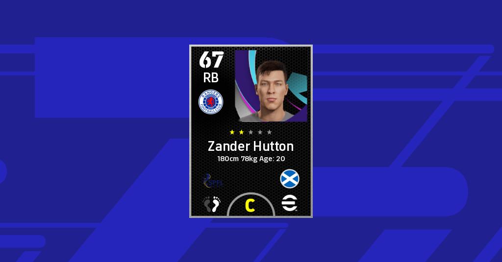 Zander Hutton Rangers Statistiques de Zander Hutton no eFootball 2022