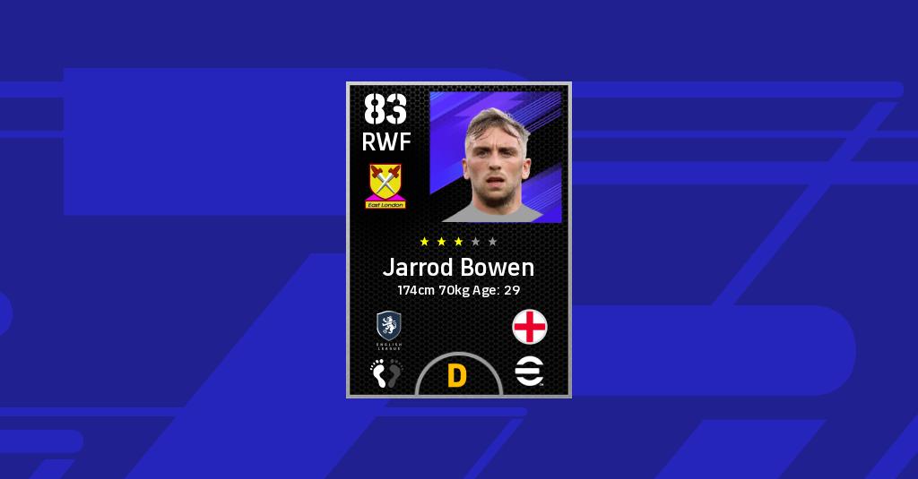 Jarrod Bowen eFootball 2022 Stats