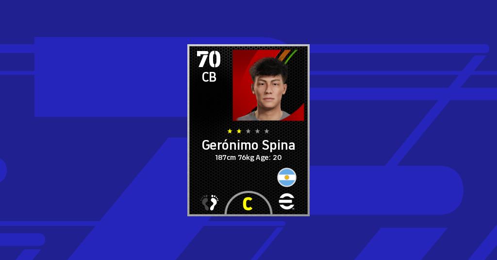 Gerónimo Spina eFootball 2022 Stats