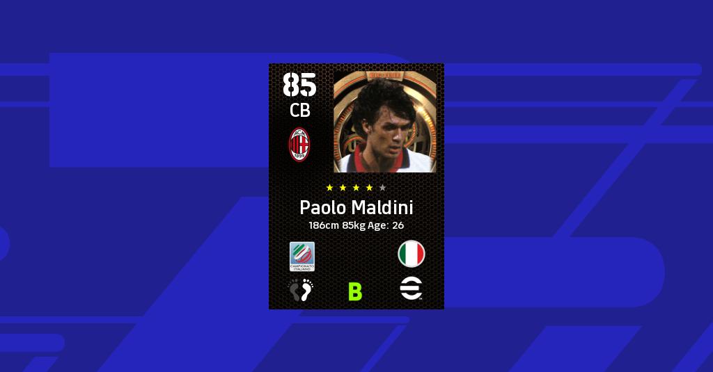 Paolo Maldini eFootball 2022 Stats