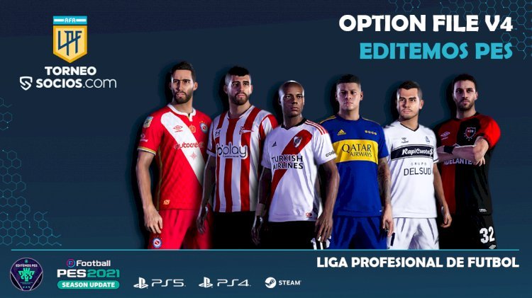 Option File PES 2021 PS4/PS5/PC Atualizado 100% todas as ligas já