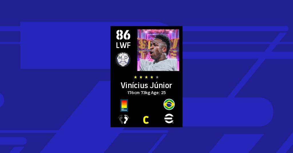 Vinícius Júnior eFootball 2022 Stats